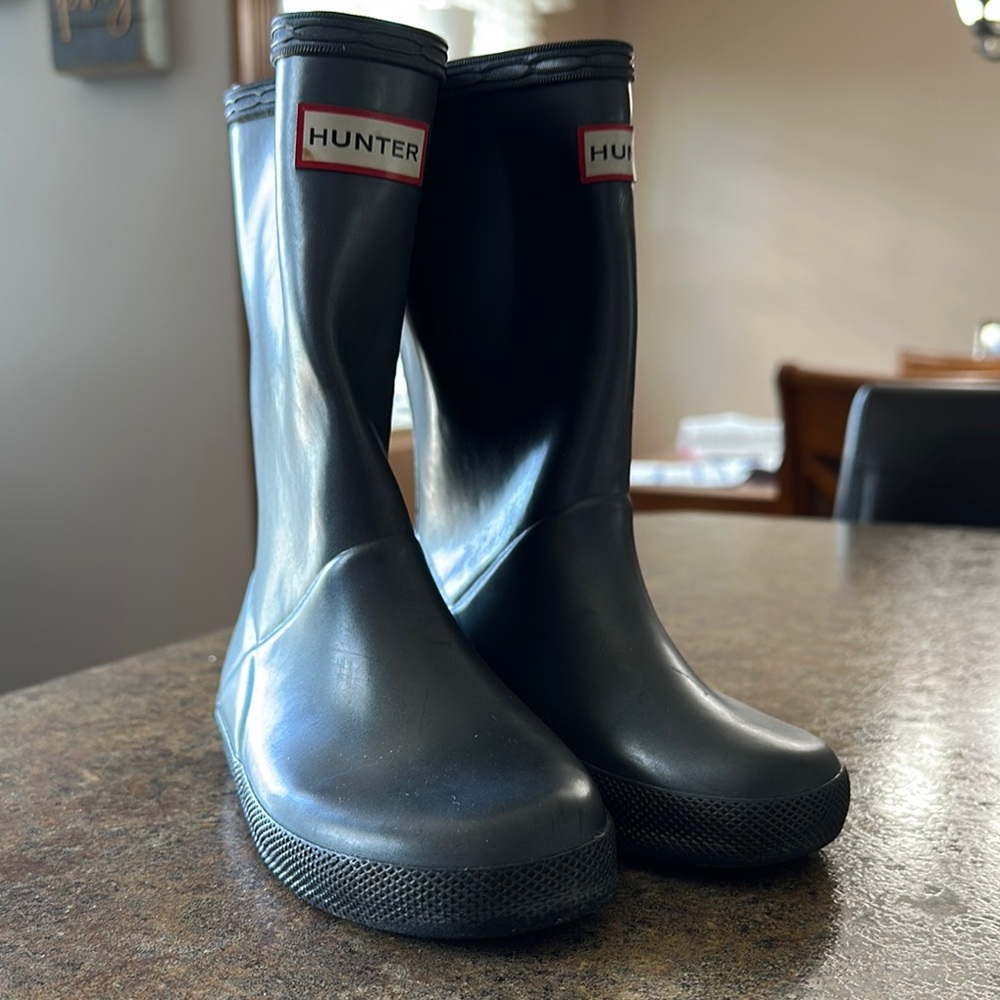 Hunter Black Matte Rain Boots